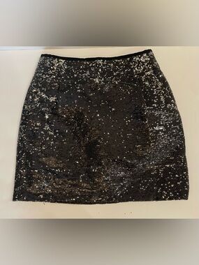 J.CREW Sequin Mini Skirt - Black